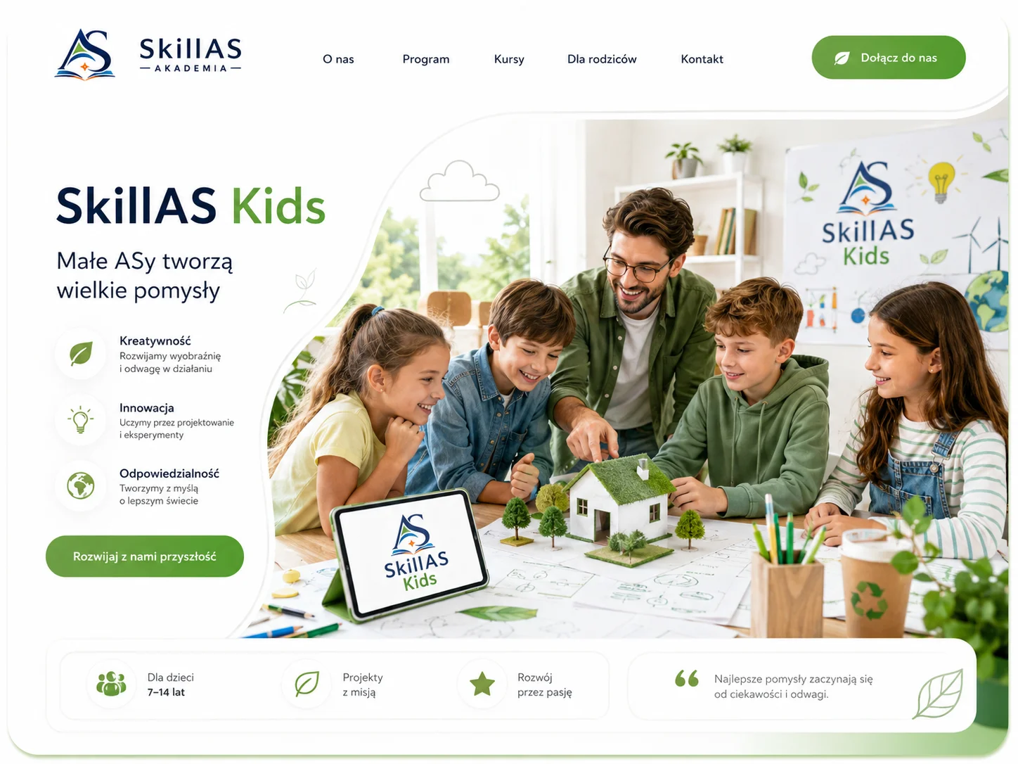 Dzieci podczas kreatywnego warsztatu SkillAS Kids